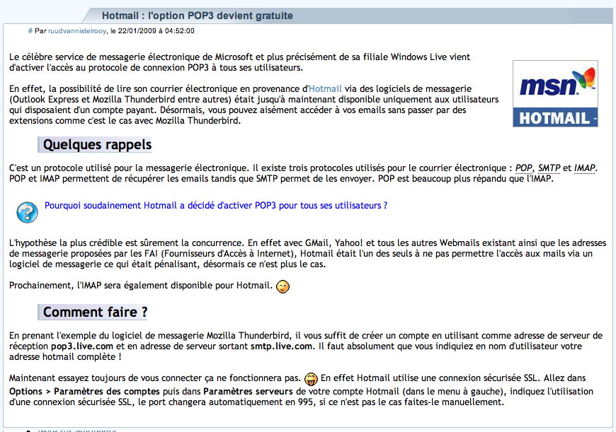 hotmail pop3