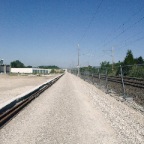 3 une vue de la voie situer a l'arriere du musée du chemin de fer
